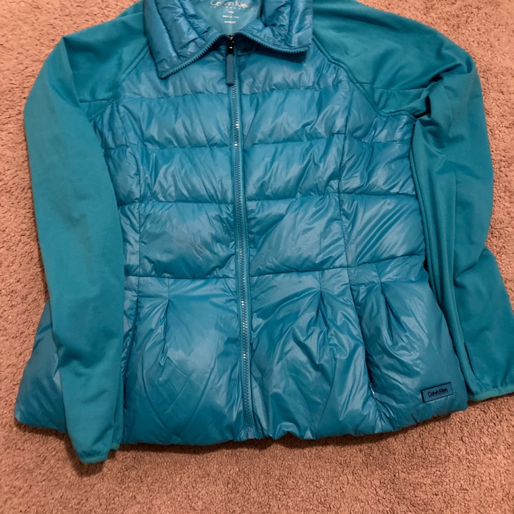 Calvin Klein Teal Performance Quick Dry 90% Down jacket